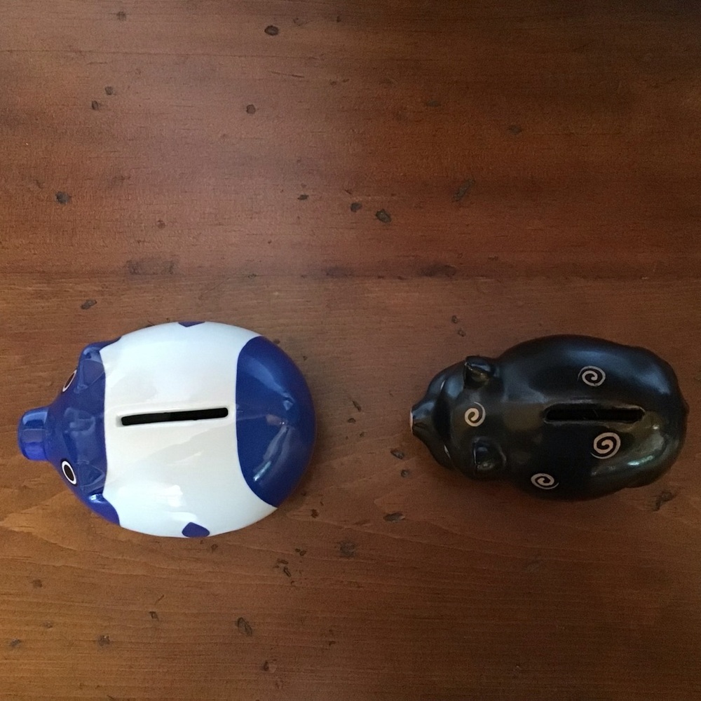 Pair of Ceramic Piggy Banks - Picture 4 of 5